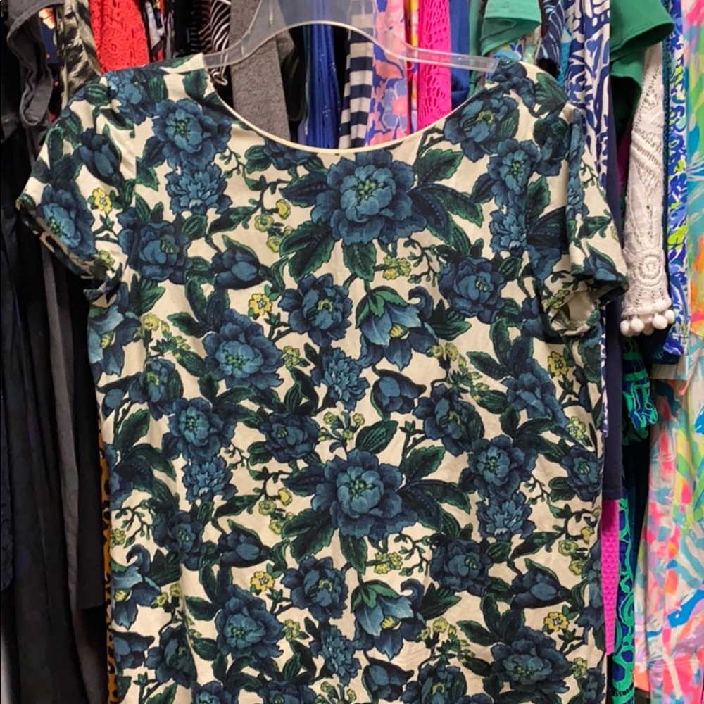Blue flowered loft dress